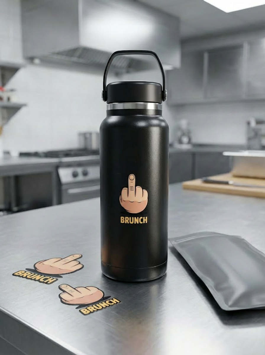 Premium Eff Brunch Vinyl Sticker 2x3.5 in - Waterproof Decal